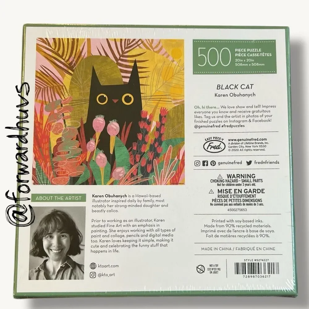 Fred Black Cat 500 Piece Puzzle